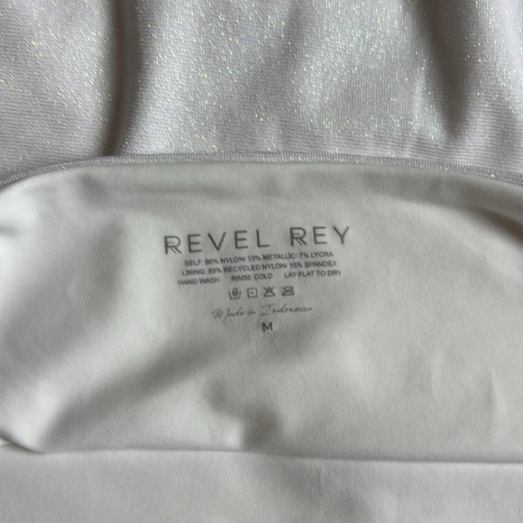 Revel Rey White Plunge One-Piece Swimsuit - Picture 10 of 10